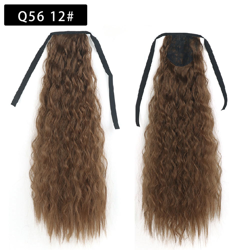 Peluca de cola de caballo de longitud media tiktok Red Seamless correa de maíz Cola de Caballo caliente multicolor fábrica al por mayor