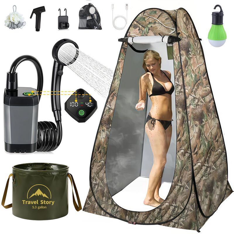 2025 Cross-Border Popular Combination Outdoor Shower Bath Artifact Camping Style Dormitory Electric Shower Tent Combination 2025 Cross-Border Popular Combination Outdoor Shower Bath Artifact Camping Style Dormitory Electric Shower Tent Combination