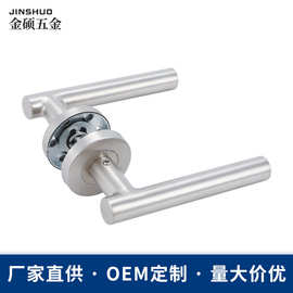 三叉直角 房门锁室内执手锁拉手 砂光不锈钢直角三叉分体门锁把手