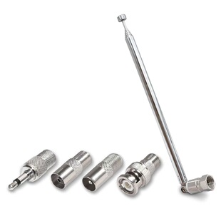 FM radio antenna BNC male FM antenna universal telescopic stainless steel rod antenna DAB radio antenna