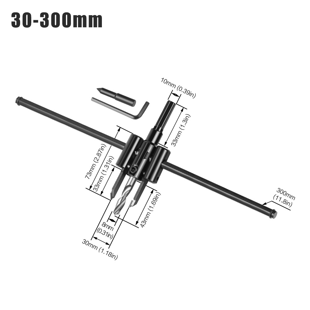 DIY ajustable modelo de vuelo agujero abridor de audio escariador de madera de plástico proyector agujero integrado agujero de techo abridor