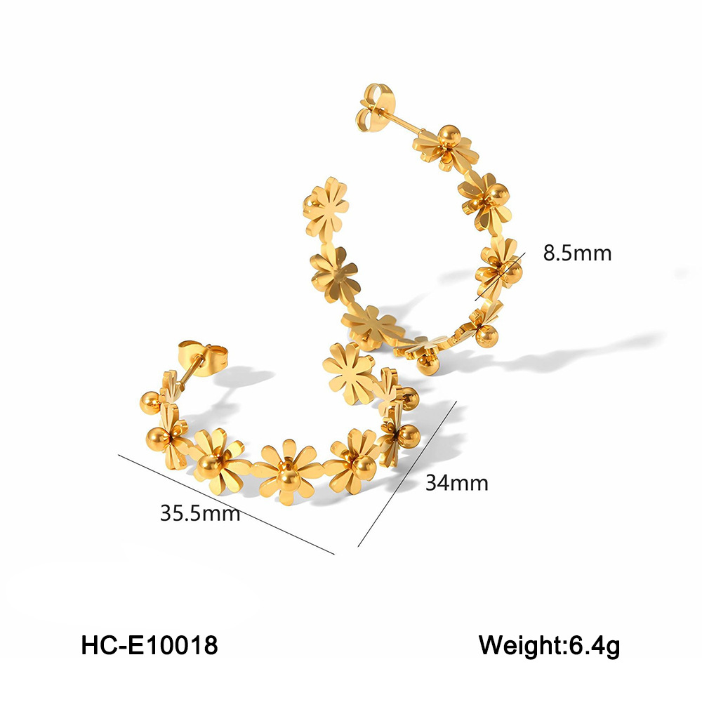 9g Weight Ion Plating (IP) Gold Plating Process 316 Stainless Steel Ear Needle Material 18K Real Gold Plated Plating Material Earrings Classification 1 Pair Quantity Casual Occasion 304 Stainless Steel Material Geometric Pattern Women's Gender Simple Style Style Waterproof Non Tarnish, Plating Craft Ion Plating (IP) Real Gold Plated Geometric Titanium Steel Simple Style Waterproof Non Tarnish Earrings 5