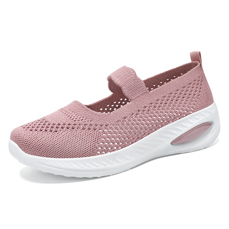 Zapatos de verano para mujer, estilo nuevo, con suela suave, cómodos y transpirables, zapatos sin cordones para madres, zapatos de tela estilo Pekín antiguo para mujer.