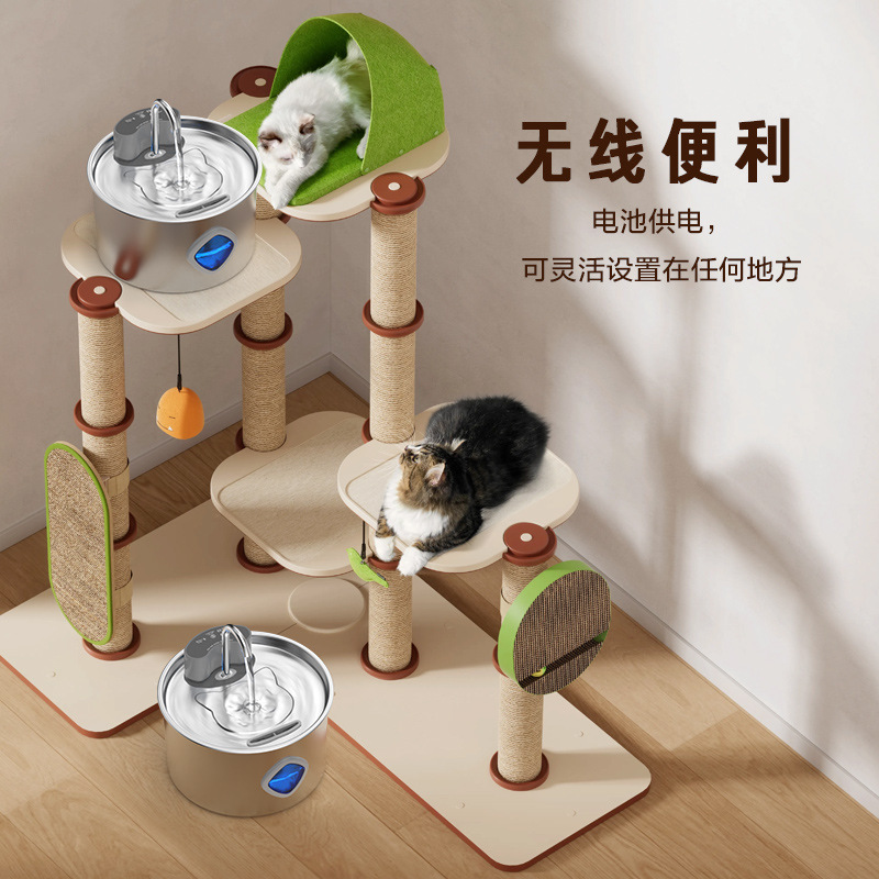 2026 nuevo producto transfronterizo máquina de agua para mascotas 3.2L de acero inoxidable para mascotas ciclo automático silencioso para perros y gatos alimentando agua