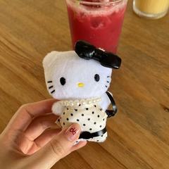 中古貴婦人小香風kittyストラップ波点スカートkt猫ハハハかばんアクセサリー人形ストラップ