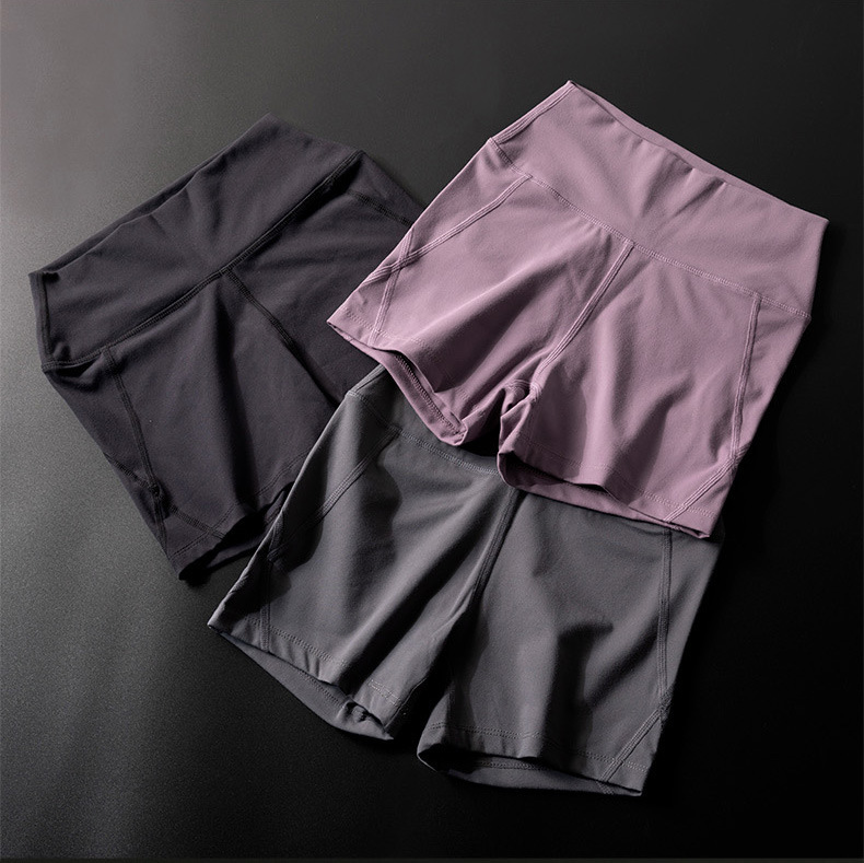 Tight Sports Shorts Women's Gym Quick-drying Stretch High-waist Yoga Pants Three-point Pants Bottoming Running Hot Pants Trendy