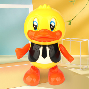 Electric dancing little cute duck light music baby baby swing little duck dancing robot children's toy