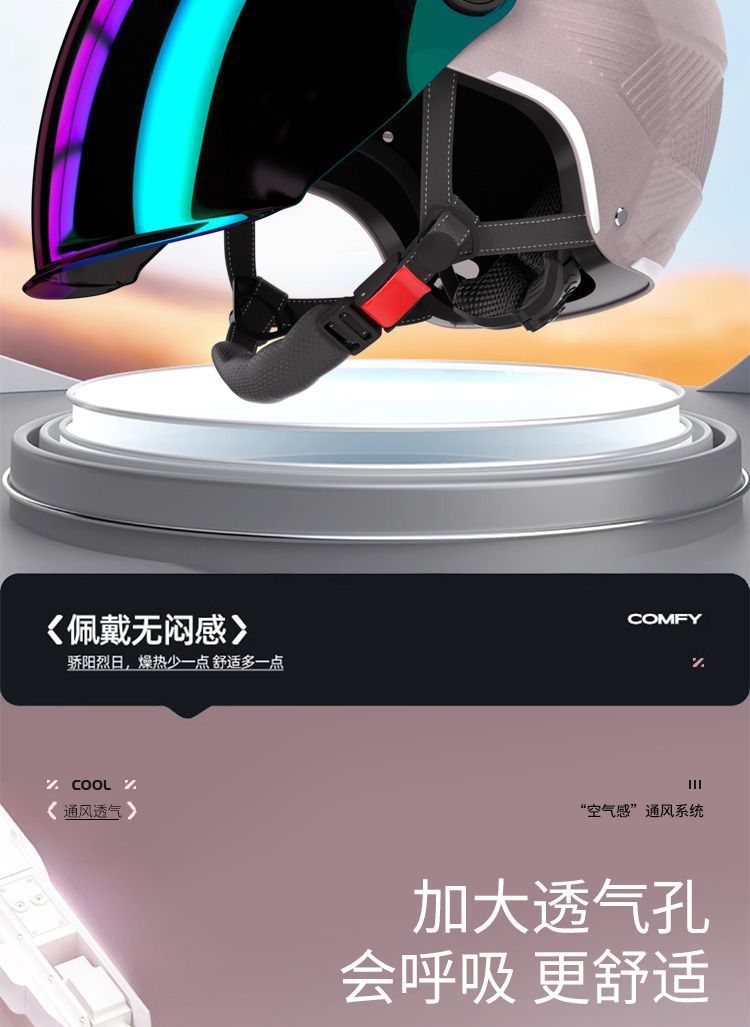 New National Standard 3C Electric Vehicle Summer Helmet