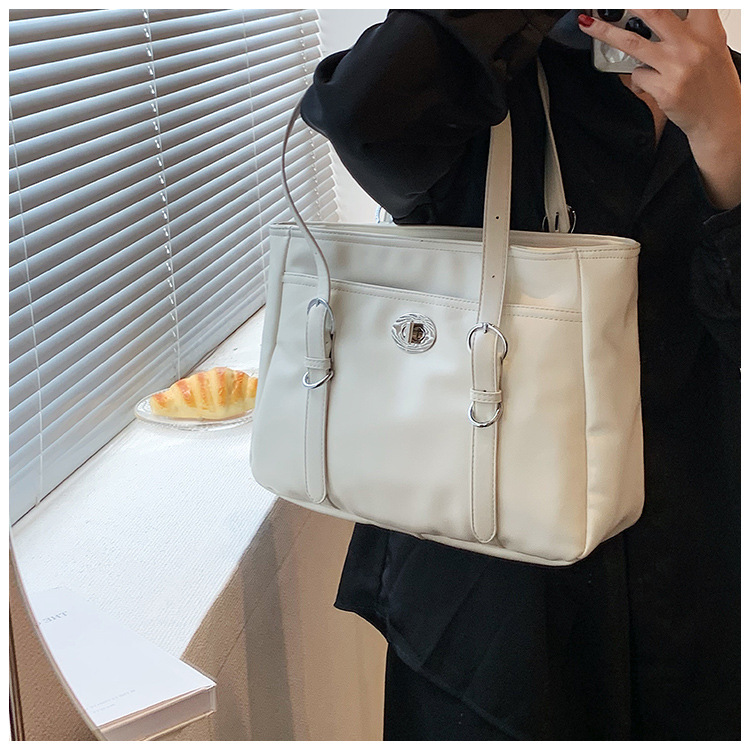 Retro Women's Shoulder Bag Large Capacity Tote Simple Texture_voghion.com