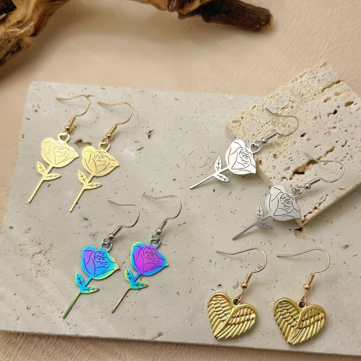 earrings for St. Valentine's Day stainless steel