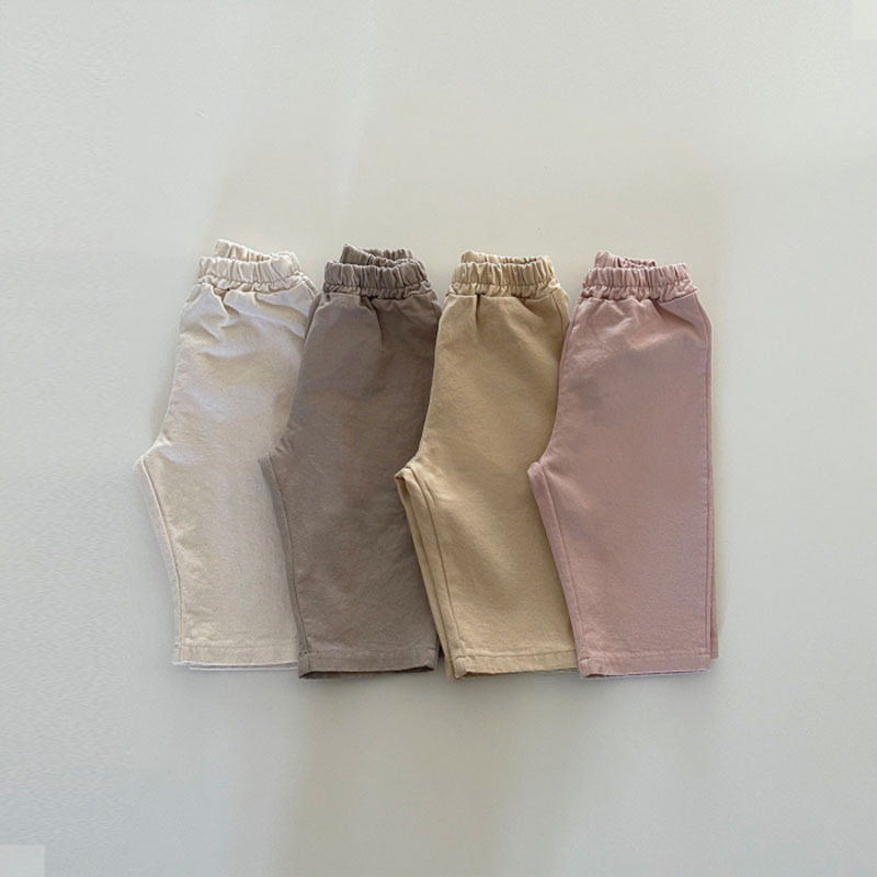 Pantalones casuales de algodón para niños, diseño simple de moda, pantalones largos para exteriores image 3