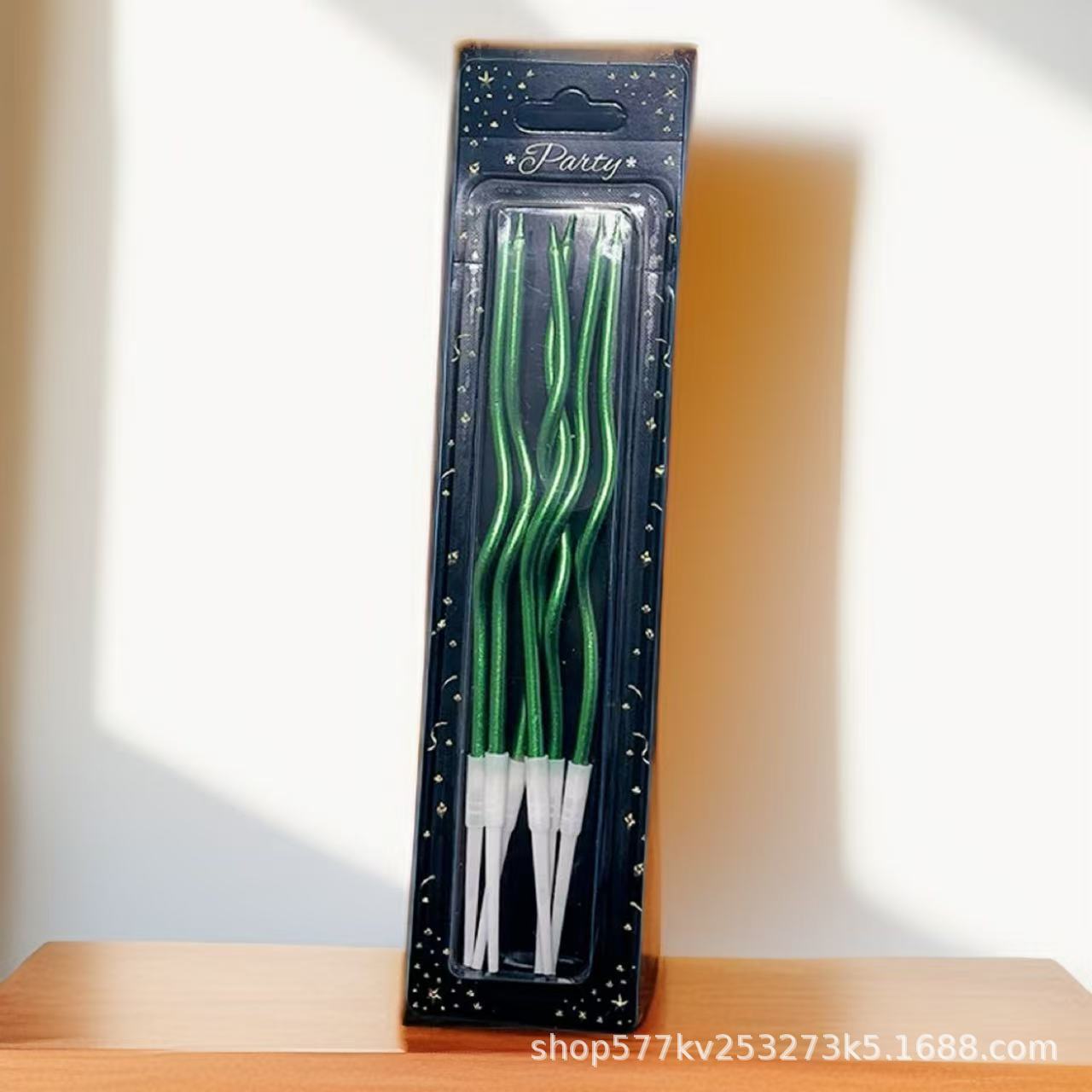 Velas de cumpleaños transfronterizas espirales doradas en forma de torsión productos de decoración de pastel velas de cumpleaños