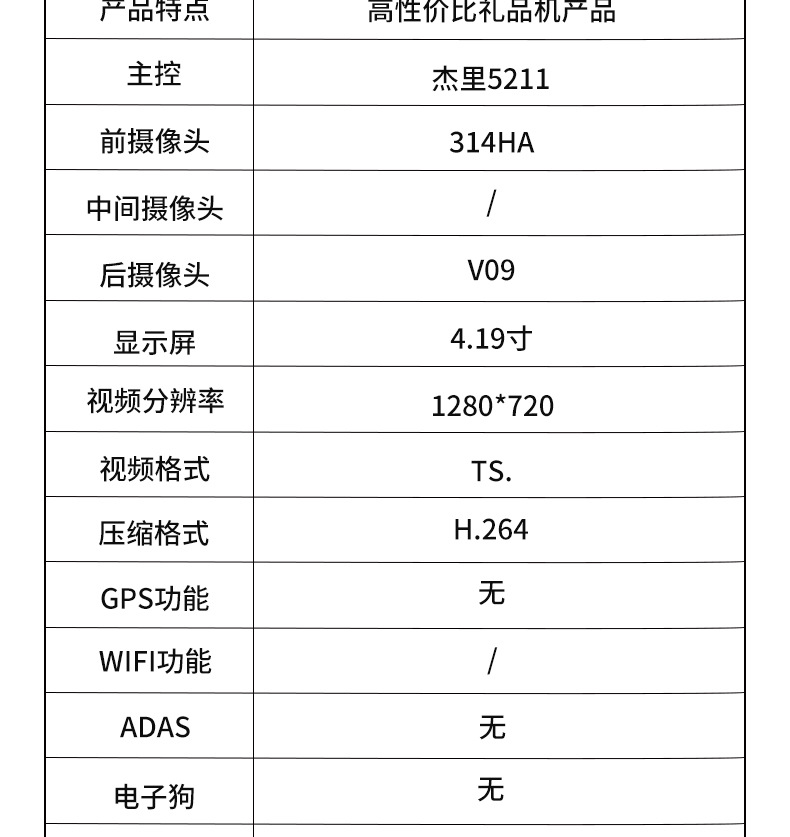 Y rearview mirror 1080P dashcam with IPS screen, night vision, dual front and rear recording, parking monitoring, universal