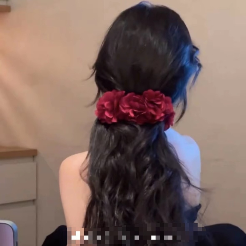 梦玲海边美人鱼造型超大香蕉夹森系花花抓夹横着的香蕉夹|undefined