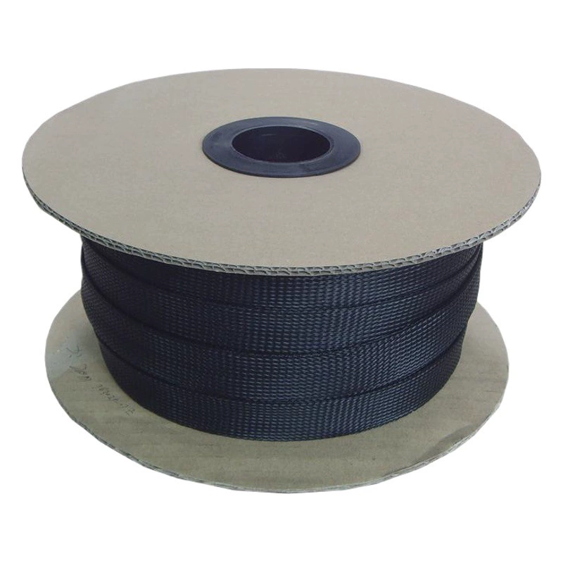 Прочная фабрика 2-100 мм черная полиэфирная тканая сетчатая трубка огнестойкая хорошая гибкость ПЭТ нейлоновая сетка из змеиной кожи