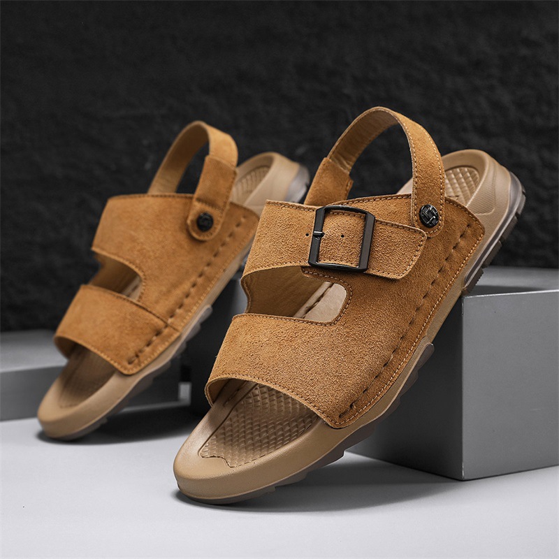 Cross-Border New Summer Men's Sandals, Outdoor Non-Slip, Wear-Resistant, Breathable Beach Shoes, Large Size Slippers, One Shoe, Two Wear