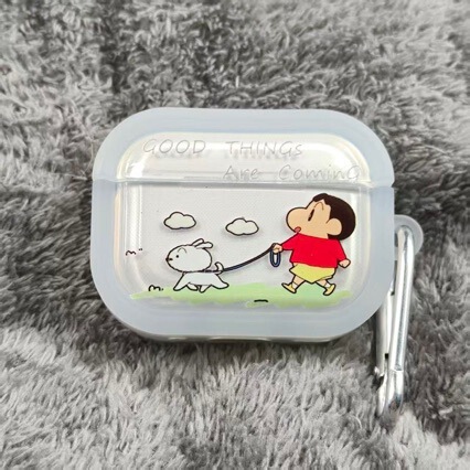 Simple and Cute Crayon Shin-Chan AirPods Protective Case Suitable for Apple Bluetooth AirPods 4Th Generation Earphone Case