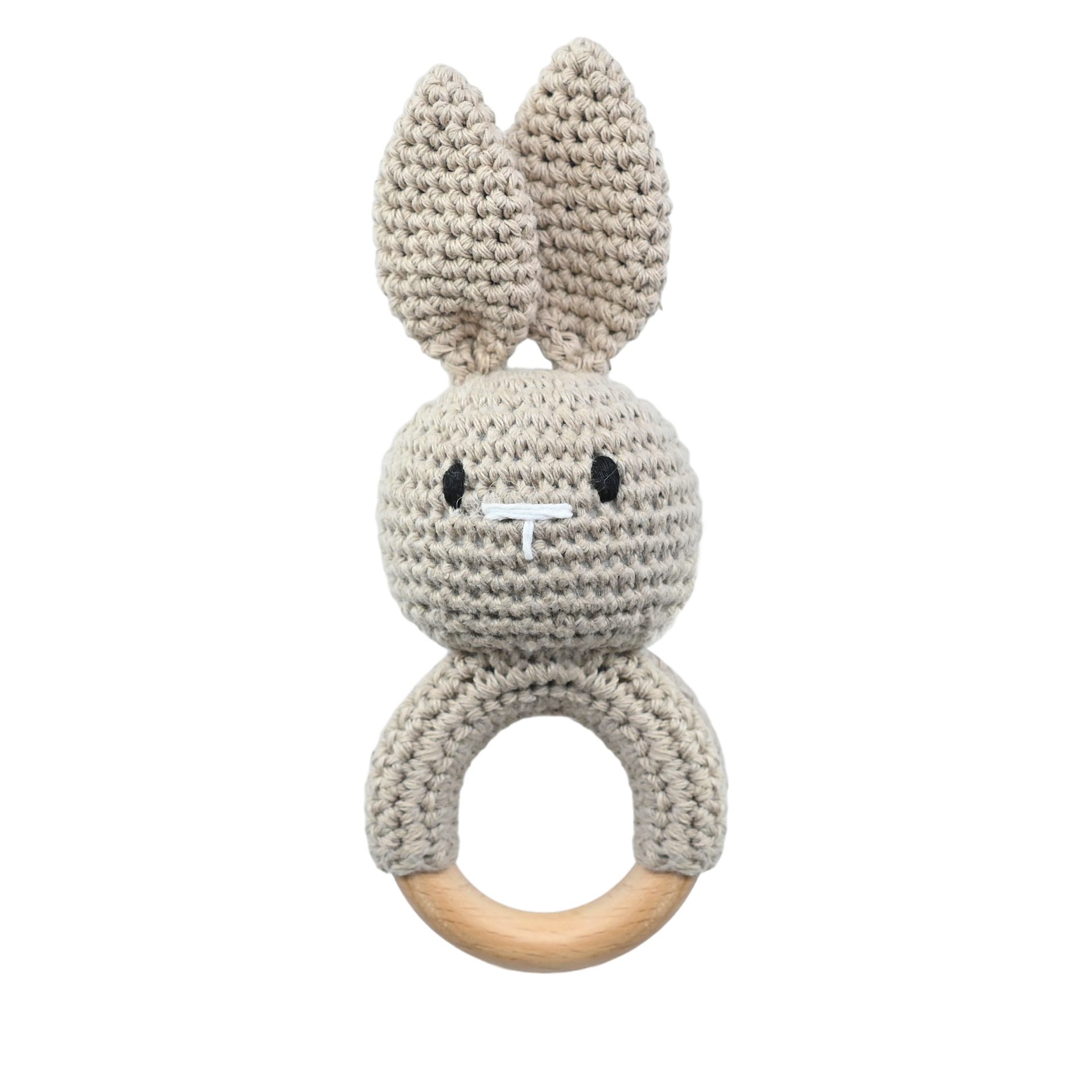 Productos para bebés círculos de haya para bebés, bebés creativos, manos tranquilizadoras, cuentas, ganchillo de animales, campanas