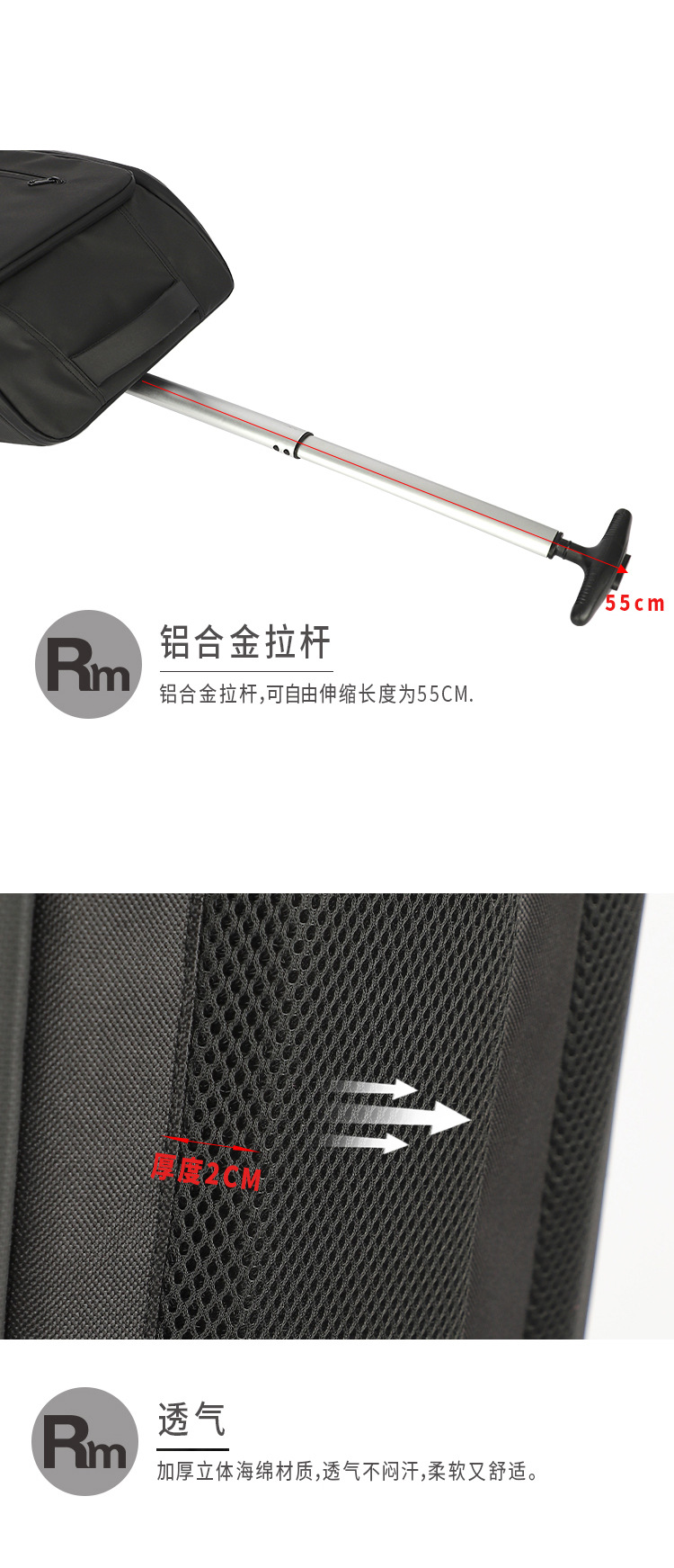 Laptop-Tasche multifunktionale Reisetasche Rucksack für Jungen und Mädchen ultraleicht großer Fassungsvermögen Business-Notebook-Rucksack mit Futter