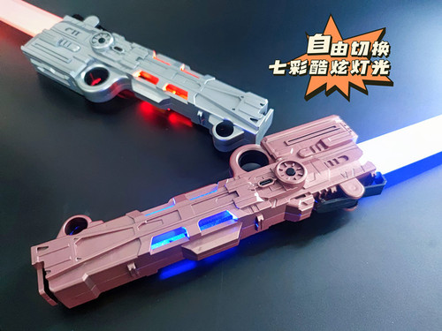 Laser sword Star Wars retractable lightsaber metal seven-color flash stick fluorescent stick glowing children's sword toy