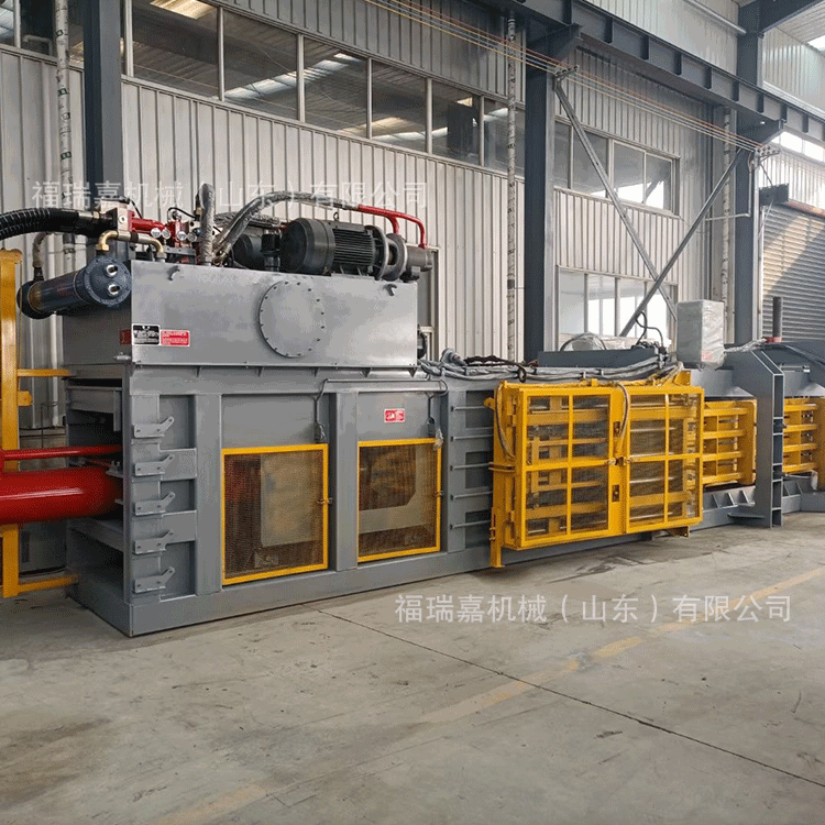 卧式边角料废纸打包机塑料瓶易拉罐薄膜压块机油漆桶压缩打包机