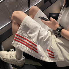 速干短裤男生夏季薄款青少年运动中裤美式潮牌宽松休闲外穿五分裤