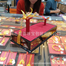 黄金凤钗展示座黑色高档黄金珠宝发簪陈列展示架金钗银钗展示道具