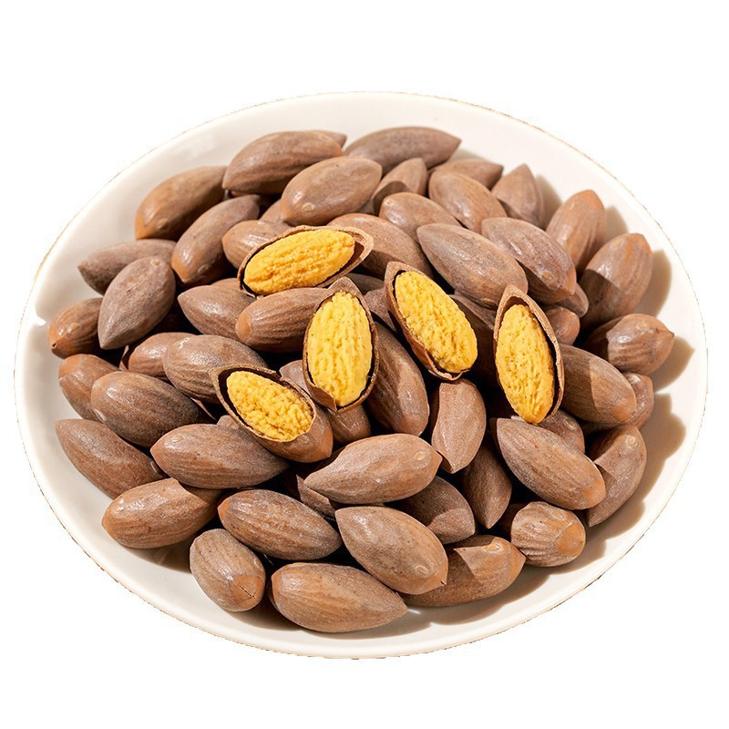 Torreya Seeds Xiang Fei Zi Dried Chinese Herbal Snack 100g Canister in use