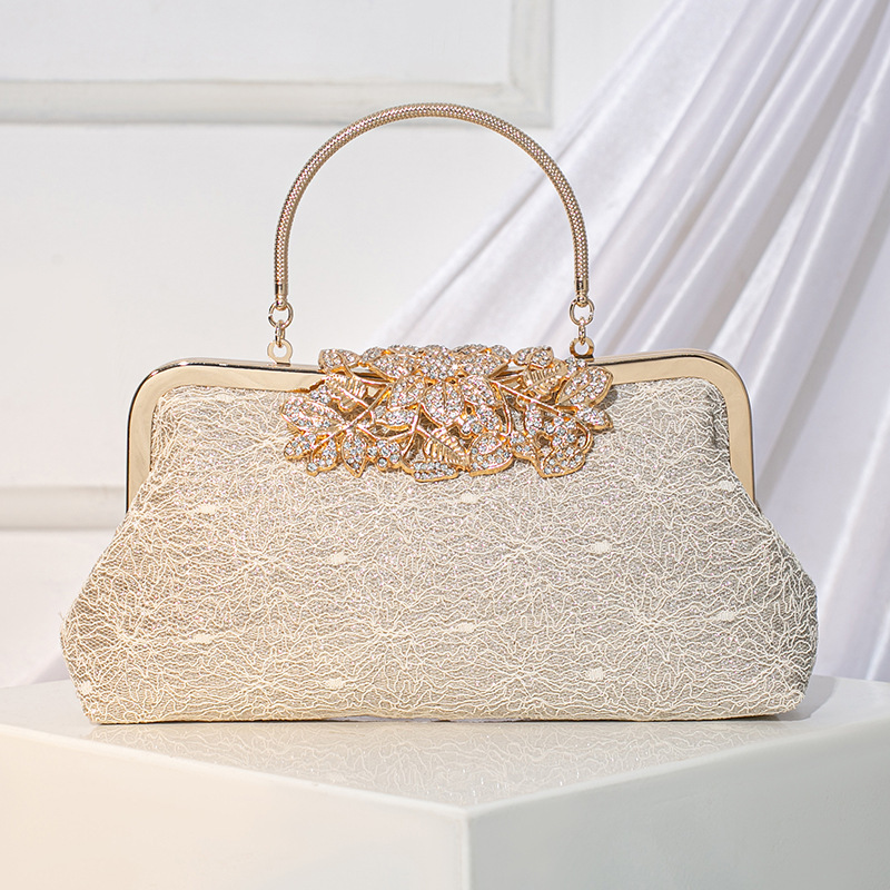 Fashion Cheongsam Women's Bag Retro Lace Handbag Banquet Bag Gift Bag Hand Bag All-match Evening Bag Clutch Bag