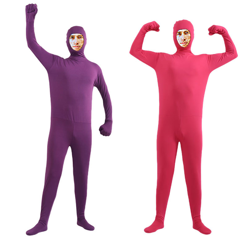 Halloween cara a cara ropa negra invisible persona performance cosplay ropa invisible de una pieza recortada ropa de niños femeninos