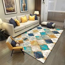 跨境3D印花立体几何地毯客厅创意地垫卧室个性茶几沙发床边毯地毯