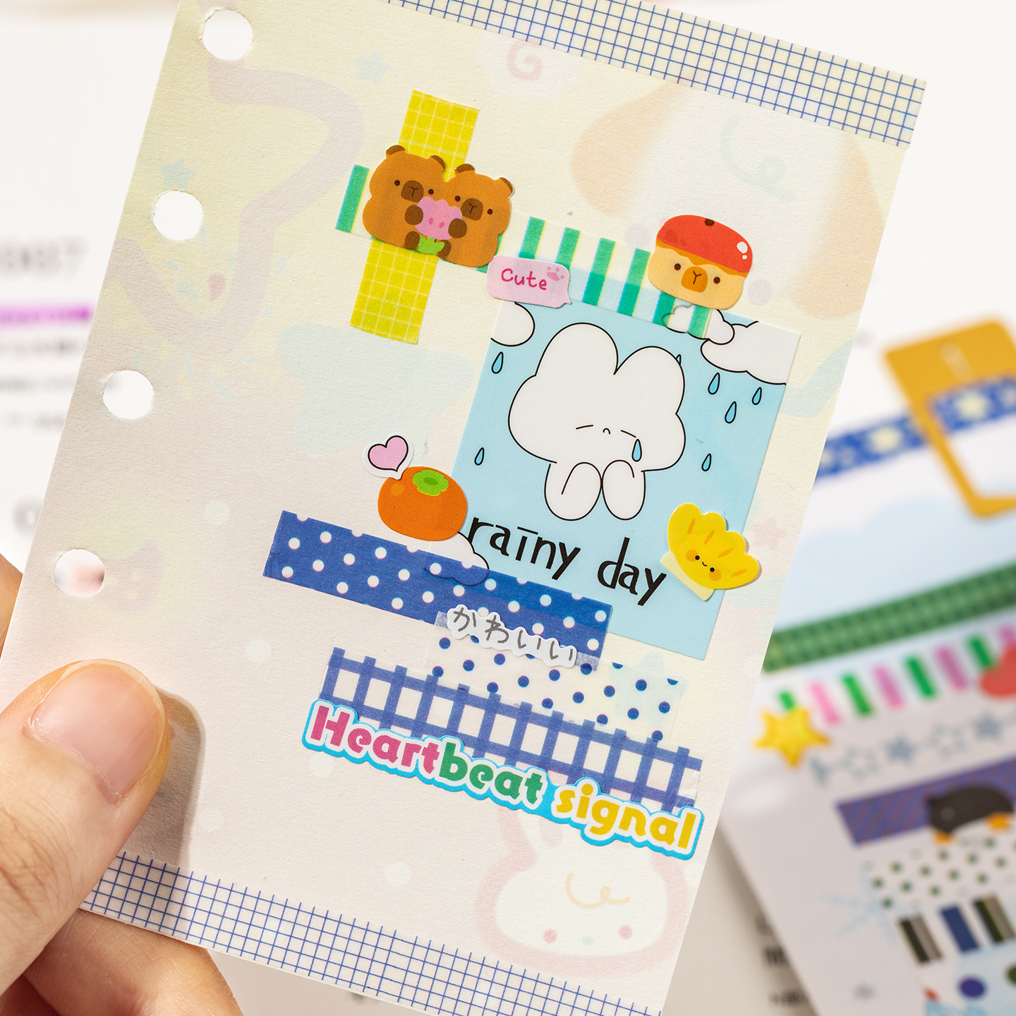 Juego de cinta de papel y conceptos básicos de ocio, notas Showa, estilo antiguo, material de cuenta manual, decoración de bricolaje, una variedad de pegatinas