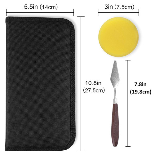 Cross-border 15 oil paint brushes canvas bag set nylon hair beginner gouache paint watercolor art brush