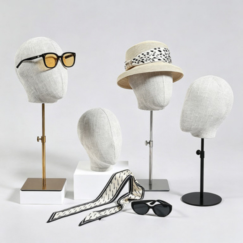 Sombreros de bambú, muñecas de cabeza, accesorios, tiendas de ropa, pelucas para hombres y mujeres, joyas de cabeza, muñecas de cabeza, estantes de exhibición, estantes de ventanas image 3