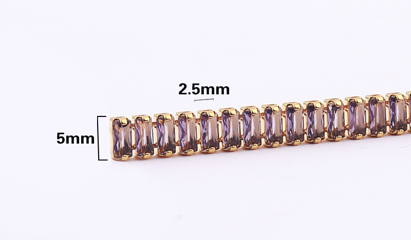 Fashion Geometric Copper Bracelets Inlay Zircon Copper Bracelets