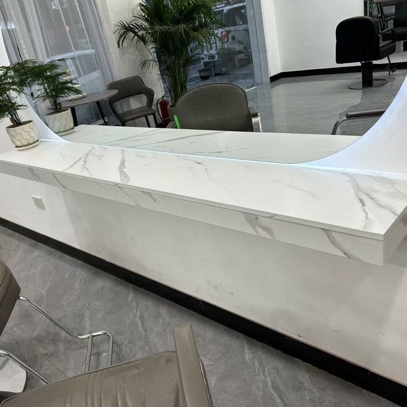 理发店专用镜台大理石台面实木台面带抽屉染烫区一体柜子壁挂台面|undefined