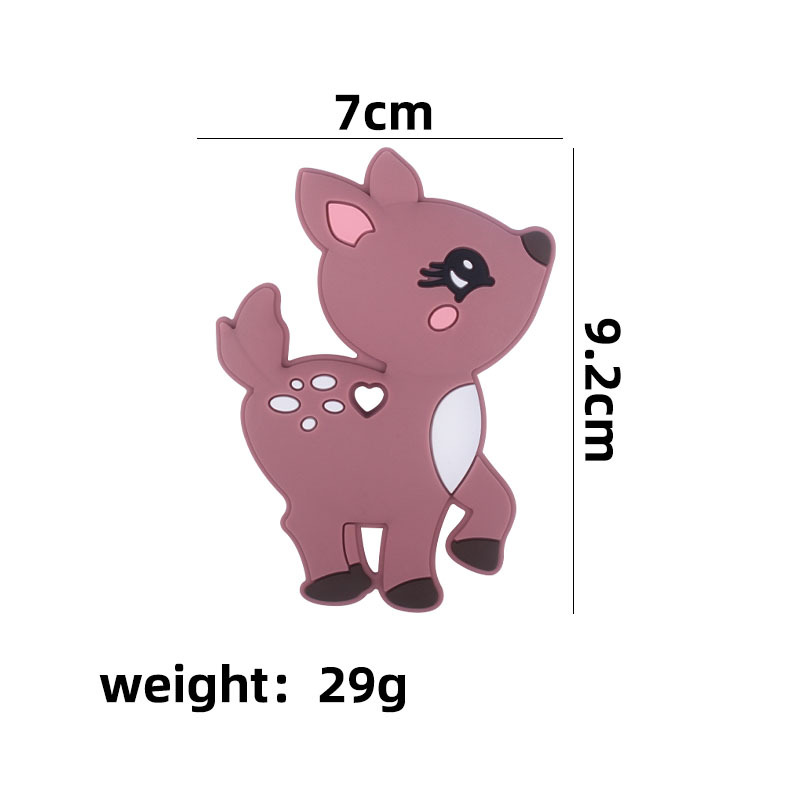 Directo de fábrica Amazon nuevo bebé dibujos animados animal Sika ciervos molar mordedor bebé juguete creativo