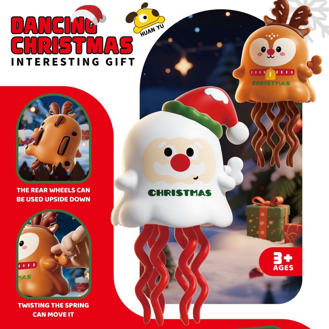Nuevo juguete de pulpo de Navidad mágico, juguete de inducción eléctrica de octopus automático