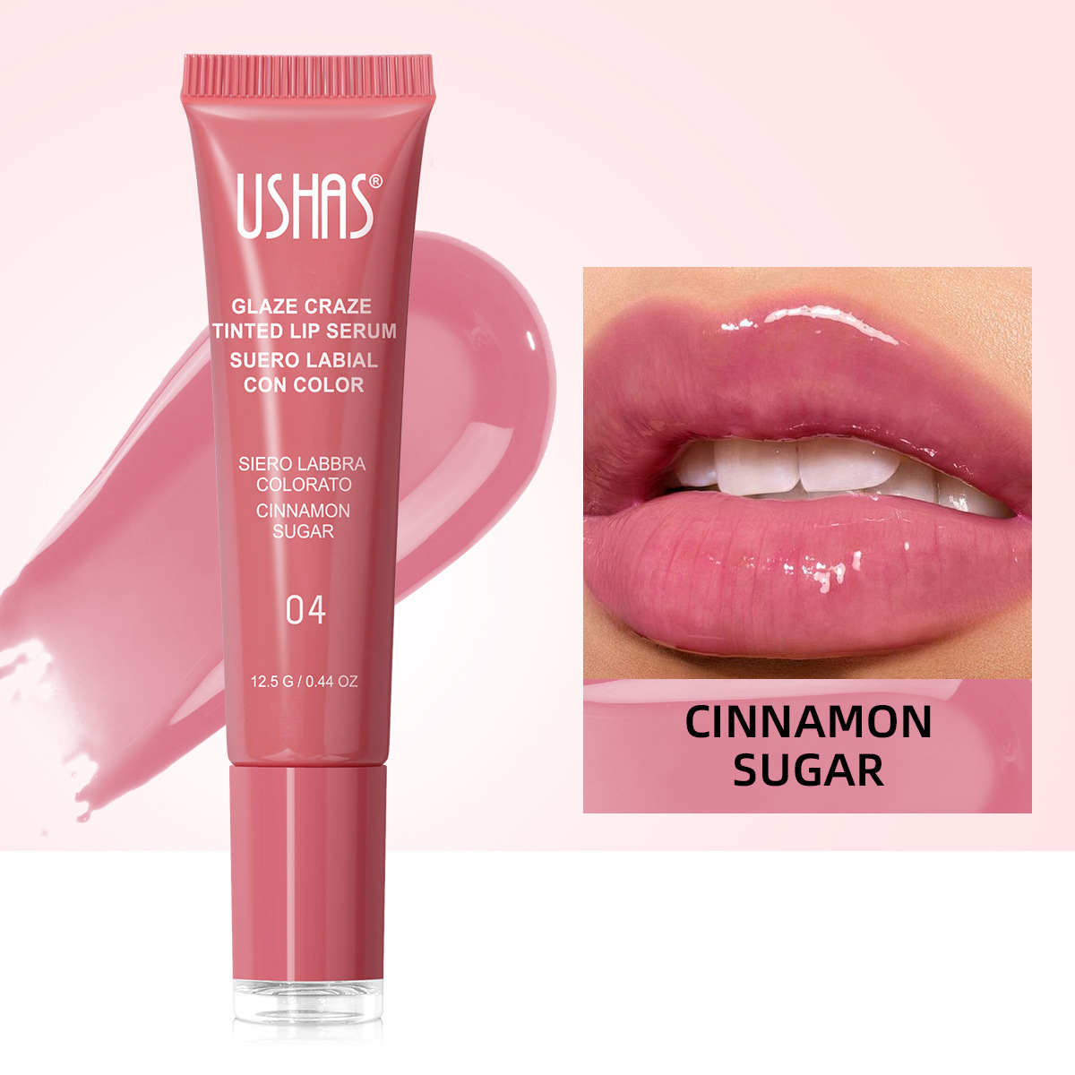 USHAS Europa y los Estados Unidos transfronterizos spot líquido esmalte labial hidratante esmalte labial sin taza de manguera esmalte labial