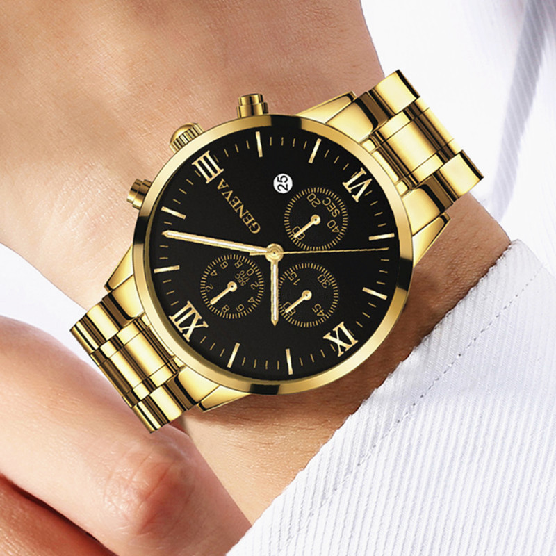 Fashion Solid Color Buckle Quartz Men's Watches display picture 1