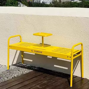 Trendy outdoor Korean bench, park bench, rest bench for milk tea and coffee shops, colorful ins-style chair for shopping malls