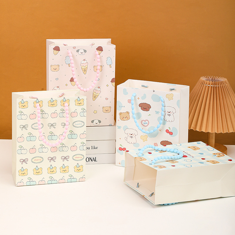 新款泡泡绳压纹工艺卡通动物系列精美礼品袋厂家直销