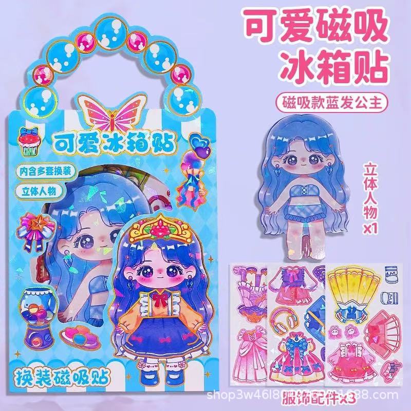 Sanrio Magnetic Quiet Book Free Maker Magnetic Dressup Escena Chica Puzzle Juguete de dibujos animados Pegatinas hechas a mano