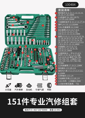 Mühərrik tənzimləmə alətləri socket ratchet wrench combination small - 100484-industrial-grade-72-teeth-pearl-nickel-finish-12-drive-151-piece-socket-set