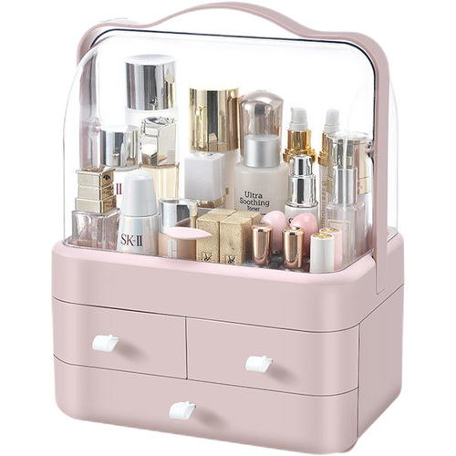 Cosmetics storage box, high-end drawer-type dust-proof storage rack, desktop organization box, dust-proof storage rack, lipstick storage