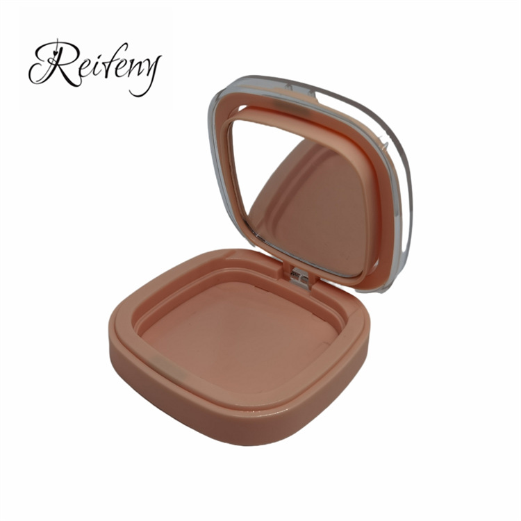 新款方形磁扣粉饼盒化妆品包材15g贴镜双层粉饼粉扑彩妆包材包装