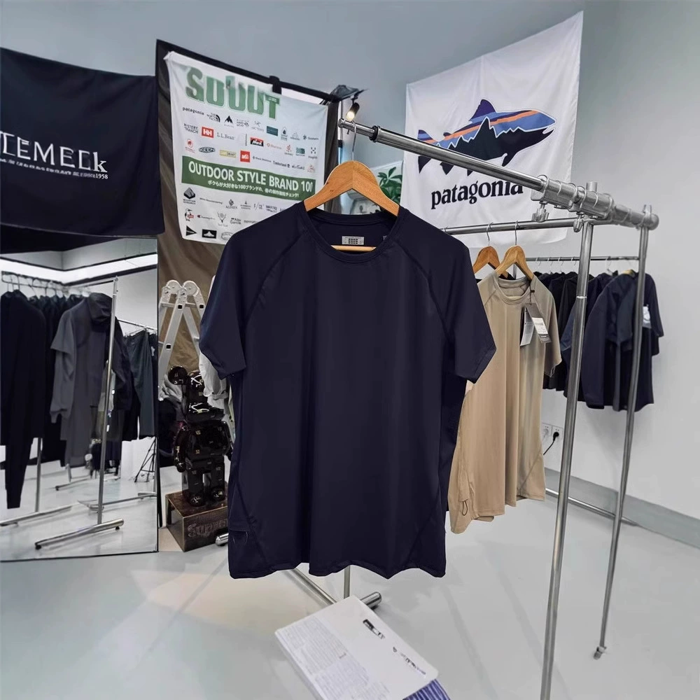 Нет стандарта! Лазерная пробка дышащая четырехгранная трехмерная стрижка для мужчин на открытом воздухе быстрая сушка футболка с короткими рукавами