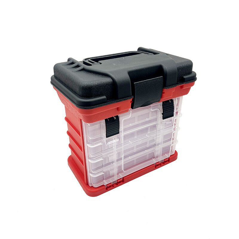 Caja de pesca Luya de cuatro capas caja de almacenamiento de herramientas caja de pesca caja de artes de pesca Luya caja de pesca maleta transfronteriza al por mayor