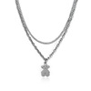 Fashionable trend necklace stainless steel, design chain for key bag  hip-hop style, with little bears