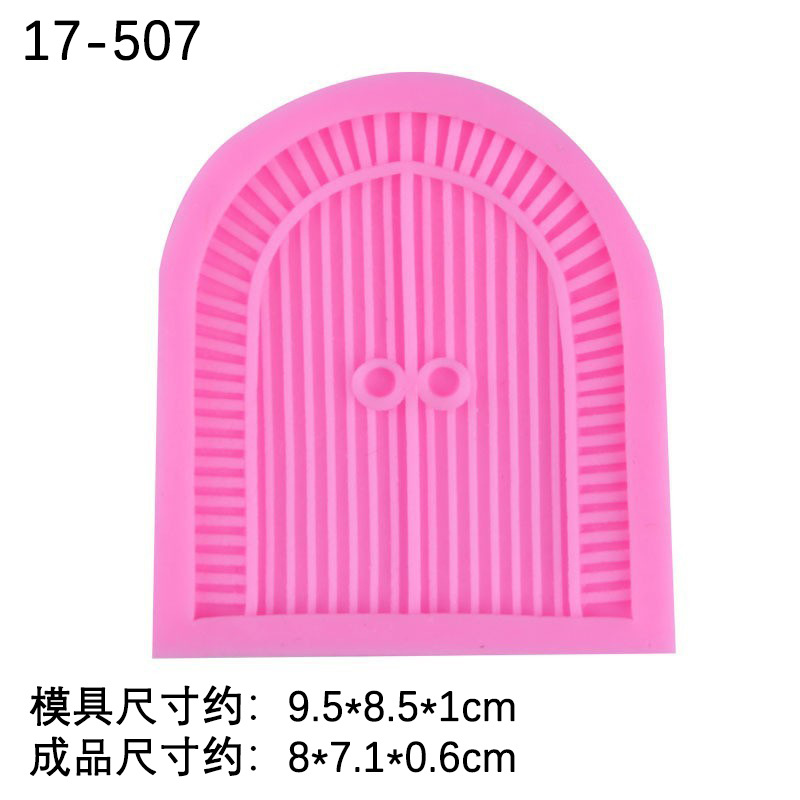 Cuento de hadas de dibujos animados puerta de madera decoración de la torta molde fondant amor ventana chocolate molde de silicona líquida